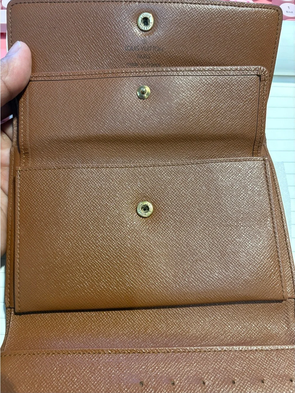 Louis Vuitton Monogram Canvas Fold Wallet - Brown & Gold